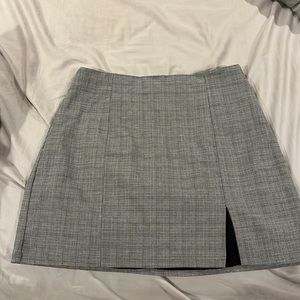 Black and grey, checkered mini skirt